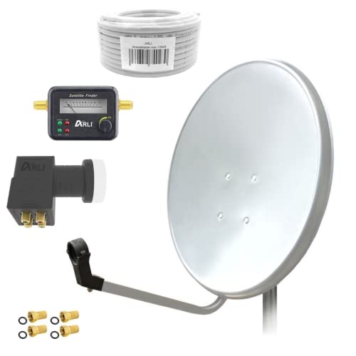 60cm HD Sat Anlage Quad LNB + 20m Koaxialkabel 135dB + Satfinder + 4 F-Stecker Digital 4 Teilnehmer Antenne Weiss UHD 4K 60cm HD Sat Anlage Quad LNB + 20m Koaxialkabel 135dB + Satfinder + 4 F-Stecker Digital 4 Teilnehmer Antenne Weiss UHD 4K von ARLI