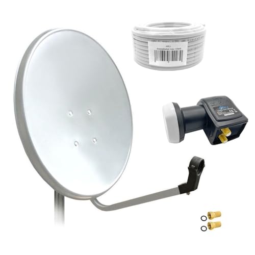 60cm HD Sat Anlage Twin LNB + 15m Koaxialkabel 135dB + 2 F-Stecker Digital 2 Teilnehmer Antenne Weiss UHD 4K 60cm HD Sat Anlage Twin LNB + 15m Koaxialkabel 135dB + 2 F-Stecker Digital 2 Teilnehmer Antenne Weiss UHD 4K von ARLI