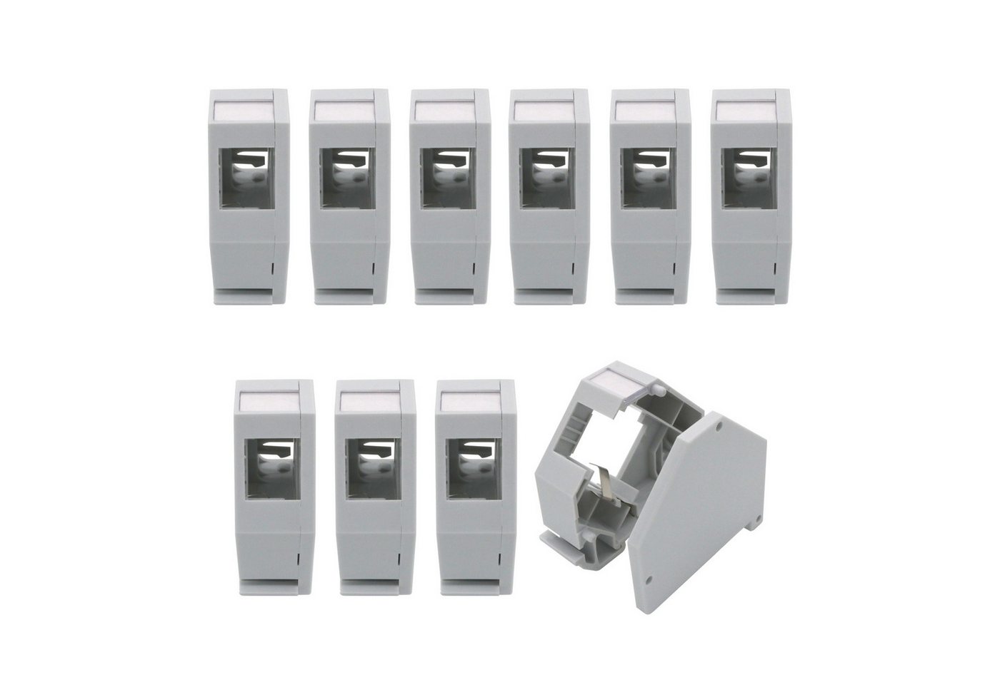 ARLI 10x Hutschienenadapter für RJ45 Keystone Netzwerk-Adapter, Modul Halter Adapter für Hutschiene ARLI 10x Hutschienenadapter für RJ45 Keystone Netzwerk-Adapter, Modul Halter Adapter für Hutschiene von ARLI