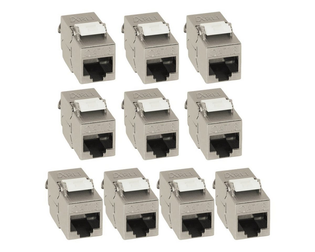 ARLI 10x Keystone CAT8.1 Modul metall geschirmt werkzeuglose Montage Netzwerk-Adapter RJ45-Buchse zu Netzwerkkabel, Snap In Montage I Einfache Feldmontage ARLI 10x Keystone CAT8.1 Modul metall geschirmt werkzeuglose Montage Netzwerk-Adapter RJ45-Buchse zu Netzwerkkabel, Snap In Montage I Einfache Feldmontage von ARLI