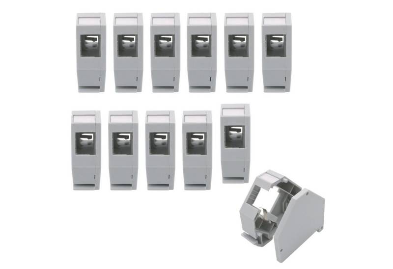 ARLI 12x Hutschienenadapter für RJ45 Keystone Netzwerk-Adapter, Modul Halter Adapter für Hutschiene von ARLI