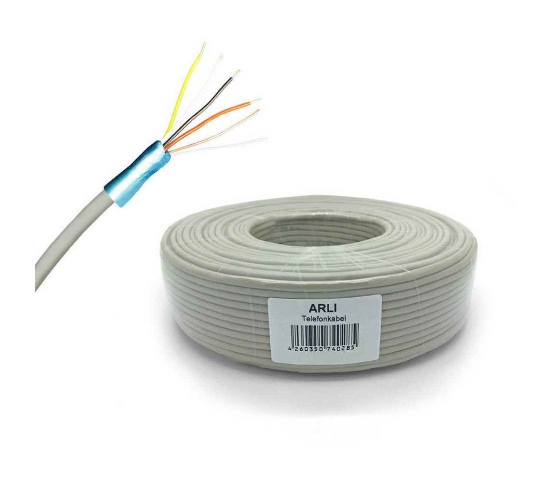 ARLI 25m Telefon Kabel 2 x 2 x 0,6 mm 4 Adern Verlegekabel J-Y(ST)Y Installationskabel, (2500 cm), 2x2x0,6 mm Telefonkabel Sprechanlagen Klingel Anlagen Leitung von ARLI