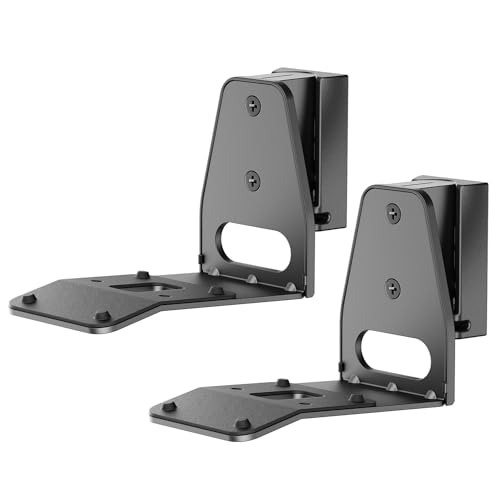 ARLI 2X Lautsprecher Wandhalterung für SONOS Era 300 Wandhalter schwarz Boxen Paar neigbar drehbar Kabelmanagement Halter Wandmontage Befestigung Schrauben Dübel Wand Set (Schwarz) von ARLI