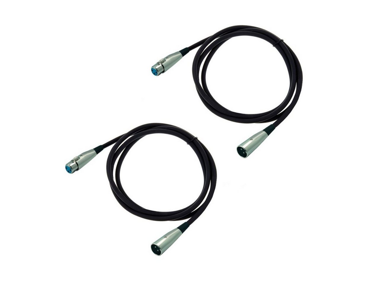 ARLI 2x XLR 5m Kabel / Mikrofonkabel Audio-Kabel, XLR, XLR (500 cm), symmetrische Mikrofon Kabel 3 polig, montierte Konnektoren, hochwertige Abschirmung von ARLI