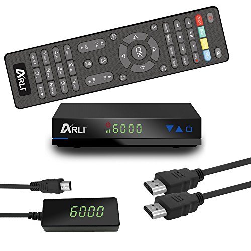 ARLI AH1 HD Sat Receiver vorprogrammiert Kanalliste Astra Hotbird Türksat Digitaler Satelliten FullHD Receiver Mini DVB-S2 USB 1080p 12V Netzteil von ARLI
