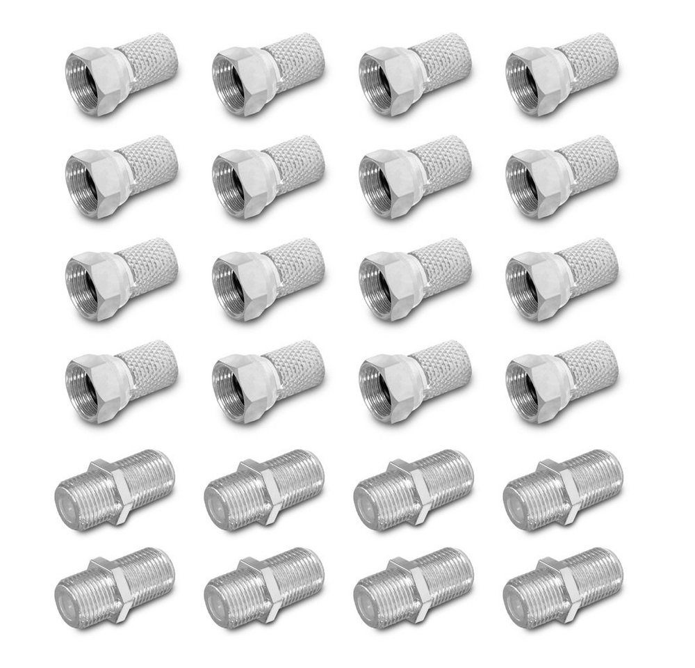 ARLI ARLI 16 x F-Stecker 7 - 7,4 mm + 8 x F-Verbinder Set Kabelzubehör von ARLI