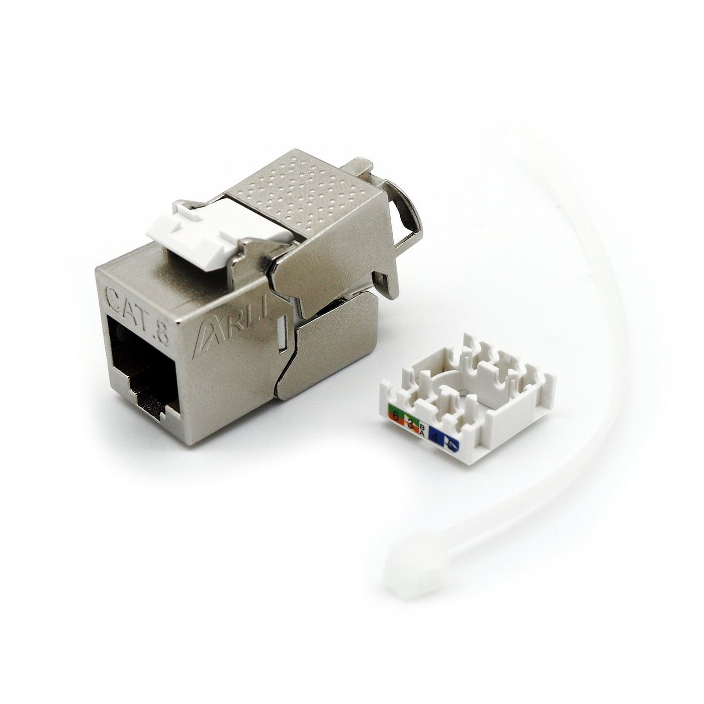 ARLI ARLI Keystone CAT8.1 Modul metall geschirmt werkzeuglose Montage Netzwerk-Adapter RJ45-Buchse zu Netzwerkkabel von ARLI