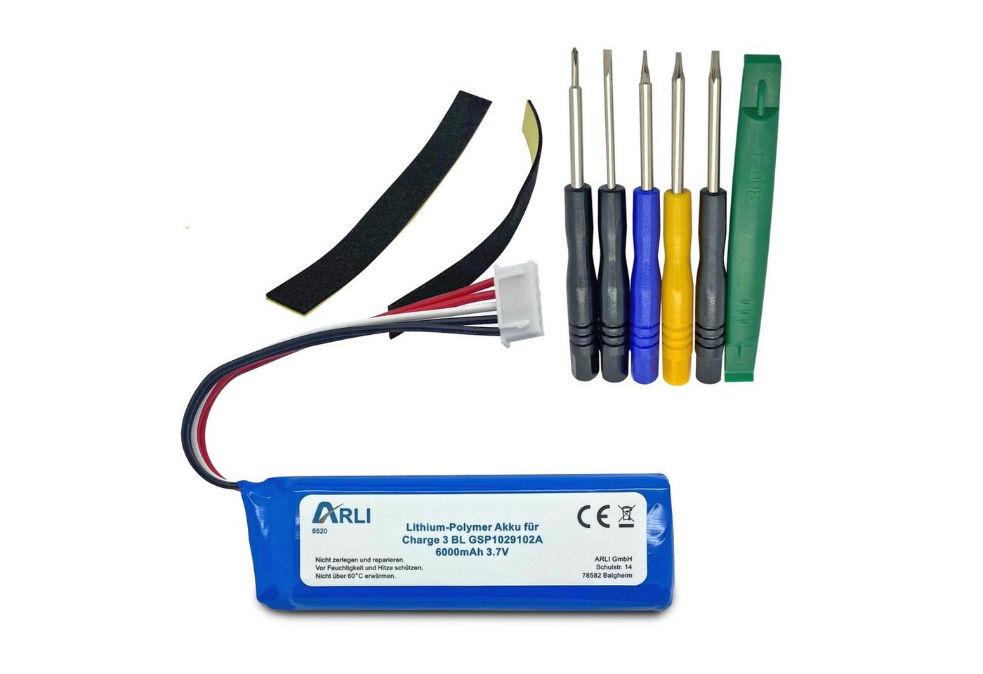 ARLI Akku passend für JBL Charge 3 BL GSP1029102A Batterie Akku (1 St) von ARLI