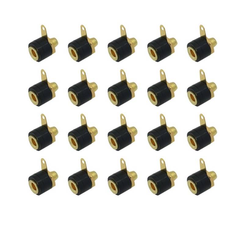 ARLI Bananenbuchse 4 mm mit Lötfahne vergoldet Audio-Adapter zu Bananenbuchse, 20x Bananen Buchse Kupplung von ARLI