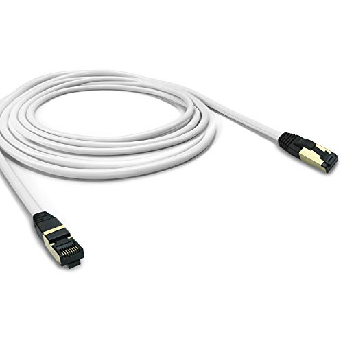 ARLI Cat 8 Netzwerkkabel - Cat 8.1 Patchkabel 5 m 2000 MHz 40 Gbit 40000 Mbit Gigabit Ethernet LAN Kabel S FTP Schirmung mit Feldkonfektionierbarem RJ 45 Stecker Halogenfrei AWG 26 5m 1 Stück von ARLI