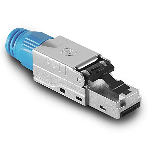 ARLI Cat 8 RJ45 Netzwerkstecker - Cat 8.1 Netzwerk Stecker Metall Schirmung verschiedene Kabel typen Cat8.1 Cat7 Cat6a T568A T568B 2000 MHz feldkonfektionierbare werkzeuglose Montage Werkzeuglos von ARLI