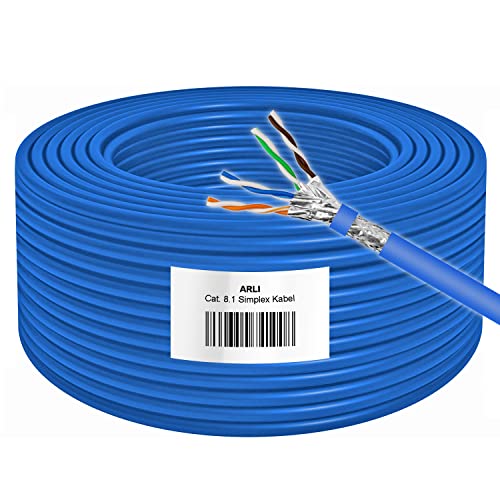 ARLI Cat8.1 Verlegekabel 25m | S/FTP doppelt geschirmt | bis zu 40 Gbit/s & 2000 MHz | Halogenfrei LSZH | AWG 23 Massivleiter | PoE+ & Multimedia | Metermarkierung | Ethernet Netzwerkkabel Cat8 ARLI Cat8.1 Verlegekabel 25m | S/FTP doppelt geschirmt | bis zu 40 Gbit/s & 2000 MHz | Halogenfrei LSZH | AWG 23 Massivleiter | PoE+ & Multimedia | Metermarkierung | Ethernet Netzwerkkabel Cat8 von ARLI