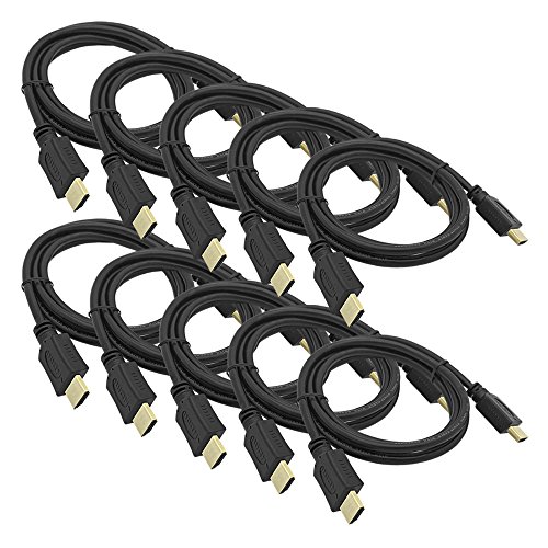 ARLI 10x 1,5m HDMI Kabel vergoldet – High Speed mit Ethernet | UHD 4K 2160p 3D ARC HDR CEC HDCP für TV Monitor Blu-ray PC OLED LED Spiel Consolen von ARLI