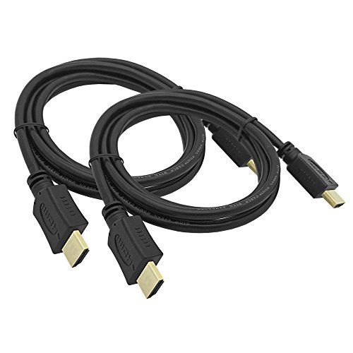 ARLI HD 4K HDMI Kabel 1,5 m vergoldet 2 x High Speed Ethernet Kabel unterstützt 1080p 2160p UHD 4K HD 3D Ethernet Fire Apple TV PS4 PC schwarz 2 Stück von ARLI