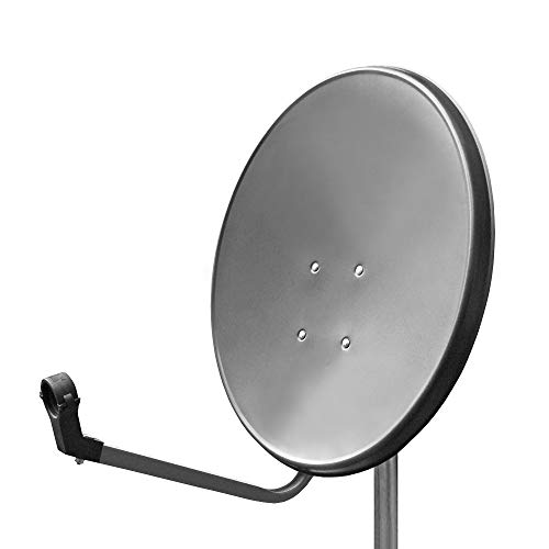 ARLI HD Digital Sat Anlage 60 cm Spiegel Antenne dunkelgrau Schüssel 4K UHD Satellitenschüssel schüssel Spiegel anthrazit von ARLI