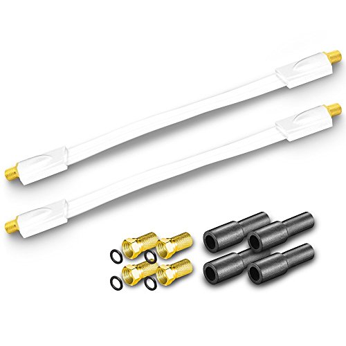 ARLI 2x Fensterdurchführung Ultra Slim Weiß – 0,2 mm Flachkabel + 4x F-Stecker + 4 Gummitüllen TV SAT DVB-S2 DVB-T2 für Fenster Türen Wohnwagen Camping weiss ARLI 2x Fensterdurchführung Ultra Slim Weiß – 0,2 mm Flachkabel + 4x F-Stecker + 4 Gummitüllen TV SAT DVB-S2 DVB-T2 für Fenster Türen Wohnwagen Camping weiss von ARLI