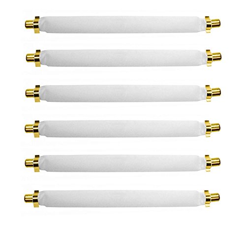ARLI 6x Fensterdurchführung 20 cm – Selbstklebend mit vergoldeten F-Buchsen für SAT & TV 75 Ohm | Flachkabel für Fenster & Türrahmen Wohnwagen Camping von ARLI