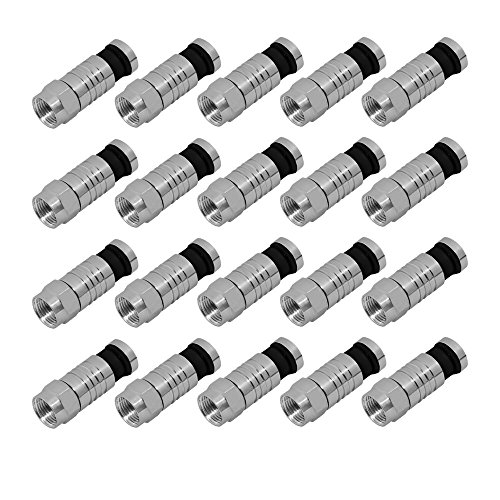 ARLI HD Sat F Kompressionsstecker Kabel 20 x F-Kompressionsstecker 7-7,5 mm für Koaxialkabel mit Kompressionszange TV Antennenkabel 4K 20 Stück von ARLI