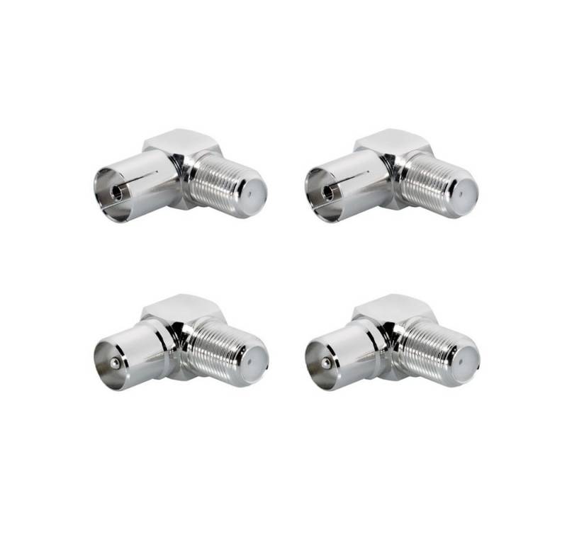 ARLI HD TV Winkeladapter IEC 9,5 mm 2x Buchse Kupplung + 2x Stecker Sat 4K Kabelzubehör von ARLI