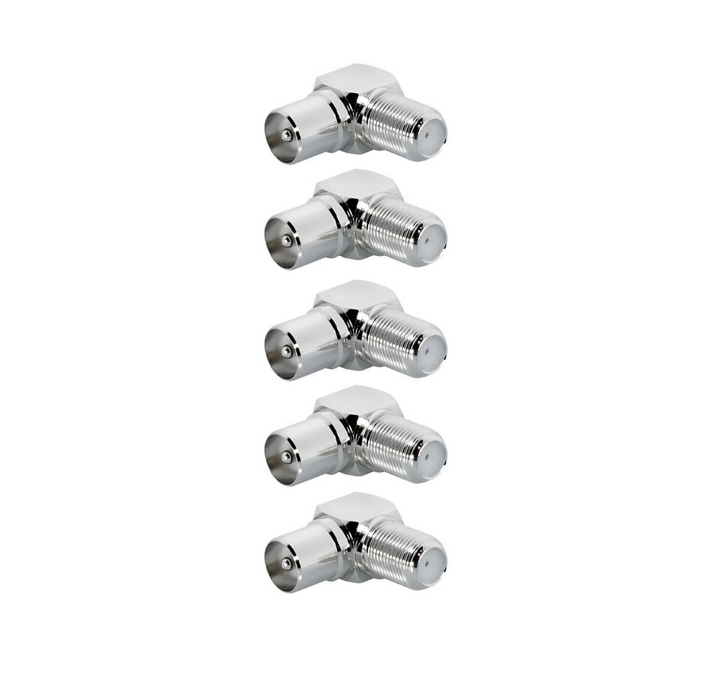 ARLI HD TV Winkeladapter IEC 9,5mm Stecker Antenne Kabel Sat F-Adapter Kabelzubehör, (5-tlg) von ARLI