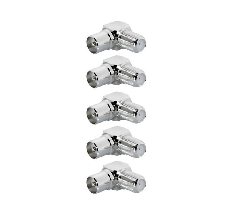 ARLI HD TV Winkeladapter IEC 9,5mm Stecker Antenne Kabel Sat F-Adapter Kabelzubehör, (5-tlg) von ARLI
