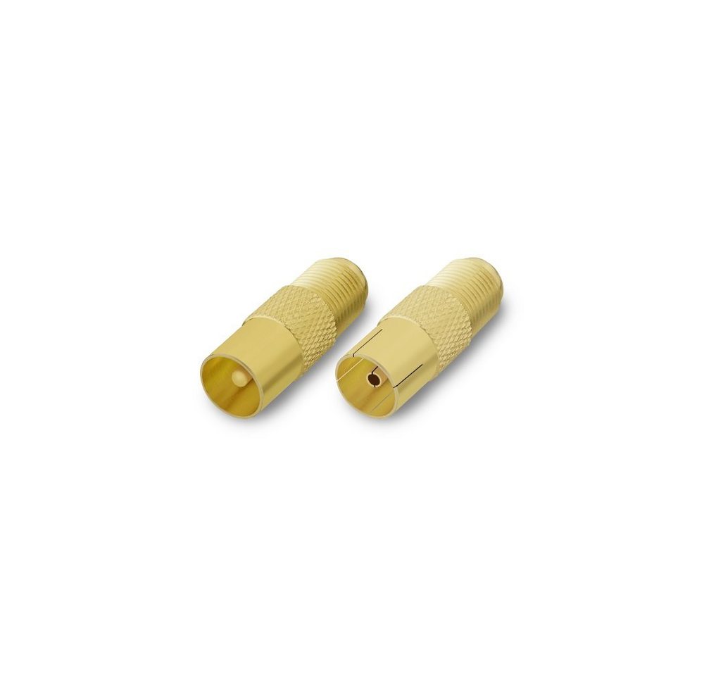ARLI HD TV Adapter vergoldet IEC 9,5 mm Buchse + Stecker Antennen Sat 4K Kabelzubehör ARLI HD TV Adapter vergoldet IEC 9,5 mm Buchse + Stecker Antennen Sat 4K Kabelzubehör von ARLI