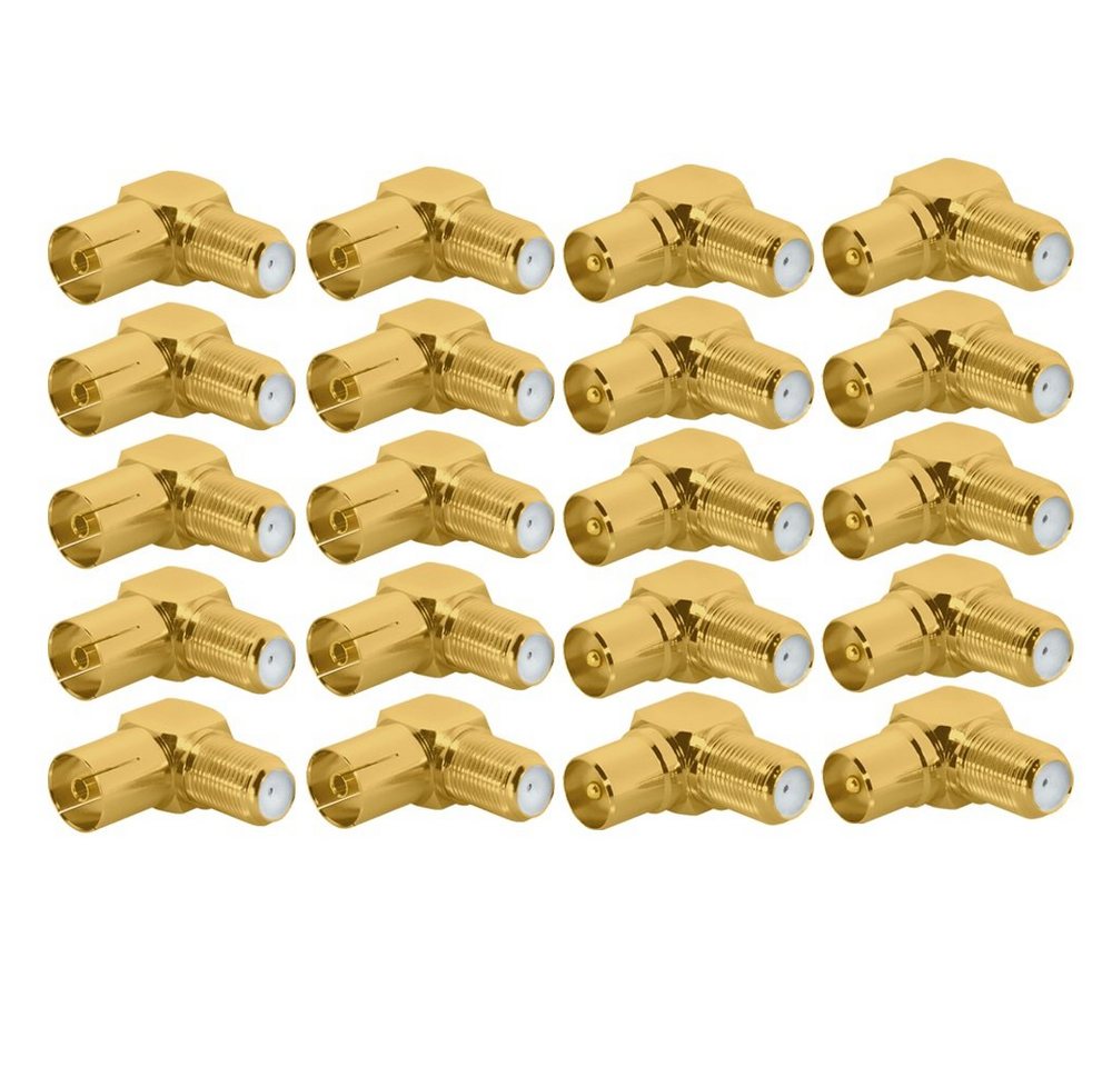 ARLI HD TV Winkeladapter vergoldet IEC 9,5 mm 10x Stecker 10x Buchse Sat 4K Kabelzubehör ARLI HD TV Winkeladapter vergoldet IEC 9,5 mm 10x Stecker 10x Buchse Sat 4K Kabelzubehör von ARLI