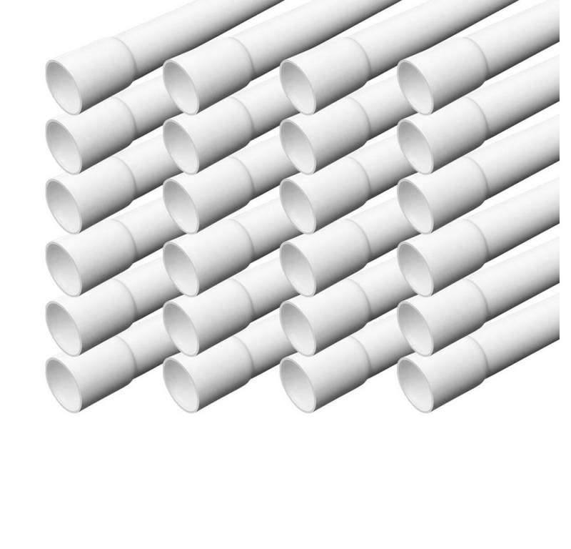 ARLI Kabelkanal Elektrorohr Kabelrohr M20 Stangenrohr Leerrohr PVC Installationsrohr (24 meter / 24 Kabelrohre, 24-St), Einseitig gemufft von ARLI