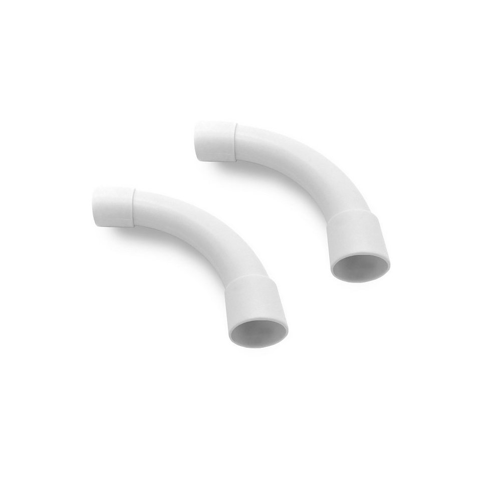 ARLI Kabelkanal Rohrbogen M16 90° für Elektrorohr Stangenrohr PVC Installation 16 mm (2er Pack / 2 Stück, 2-St), Beidseitig gemufft von ARLI