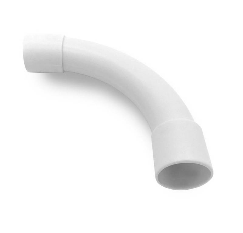 ARLI Kabelkanal Rohrbogen M20 90° für Elektrorohr Stangenrohr PVC Installation 20 mm (1 Stück, 1-St), Beidseitig gemufft von ARLI
