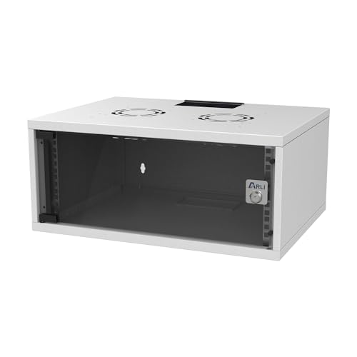 ARLI Netzwerkschrank 19 Zoll Serverschrank 4U 4HE Wandgehäuse Glastür Sichttür Schloss Netzwerk Server Schrank EDV Router Patchpanel Gehäuse Box unmontiert Wandmontage SOHO U4 Grau ARLI Netzwerkschrank 19 Zoll Serverschrank 4U 4HE Wandgehäuse Glastür Sichttür Schloss Netzwerk Server Schrank EDV Router Patchpanel Gehäuse Box unmontiert Wandmontage SOHO U4 Grau von ARLI