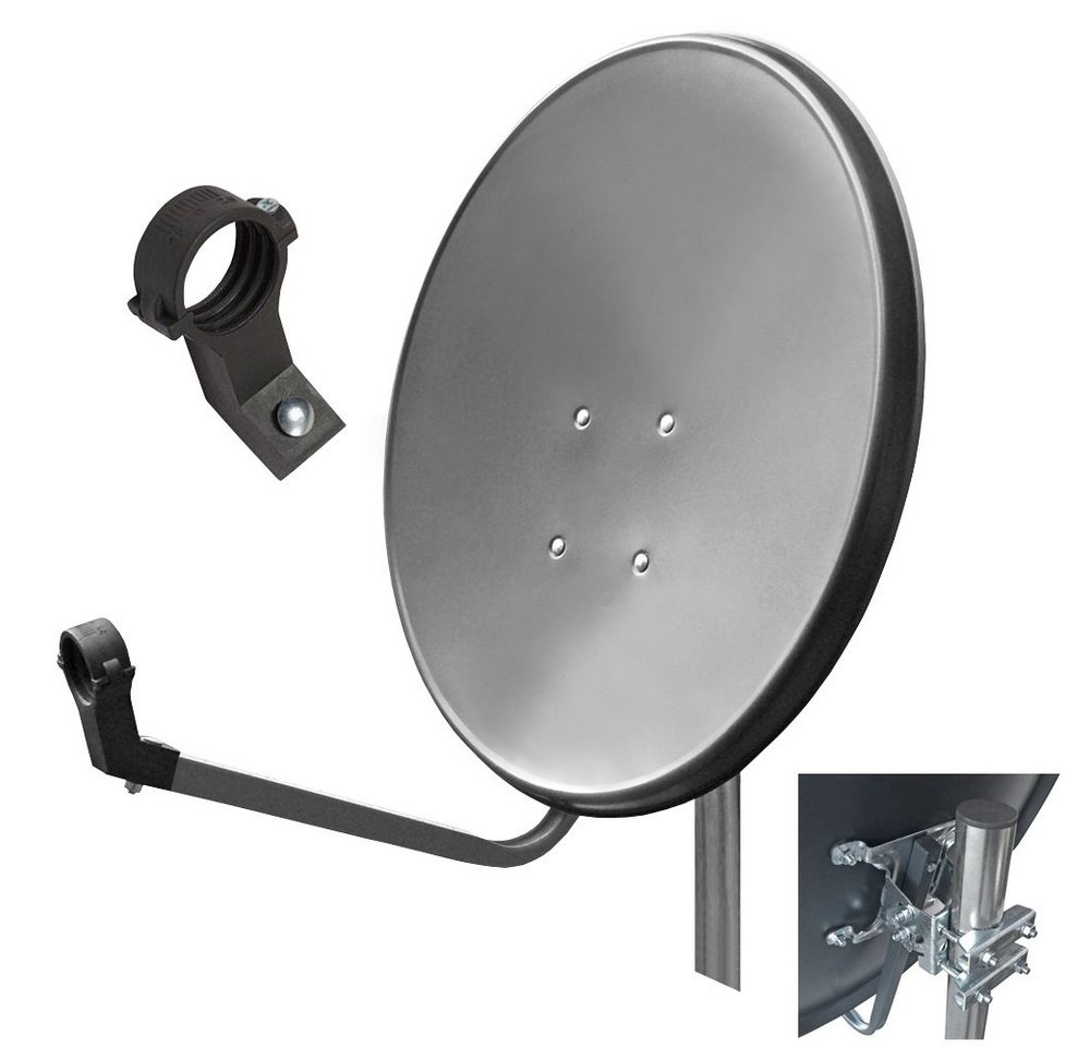 ARLI Sat Anlage SAT-Antenne (60,00 cm, Stahl, Feedarm l vielseitig einsetzbar) von ARLI