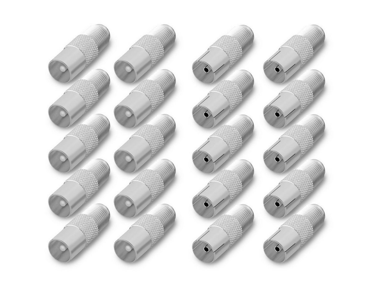 ARLI TV Adapter IEC 9,5 mm 10x Buchse + 10x Stecker Antenne Sat Kabel 4K Kabelzubehör ARLI TV Adapter IEC 9,5 mm 10x Buchse + 10x Stecker Antenne Sat Kabel 4K Kabelzubehör von ARLI