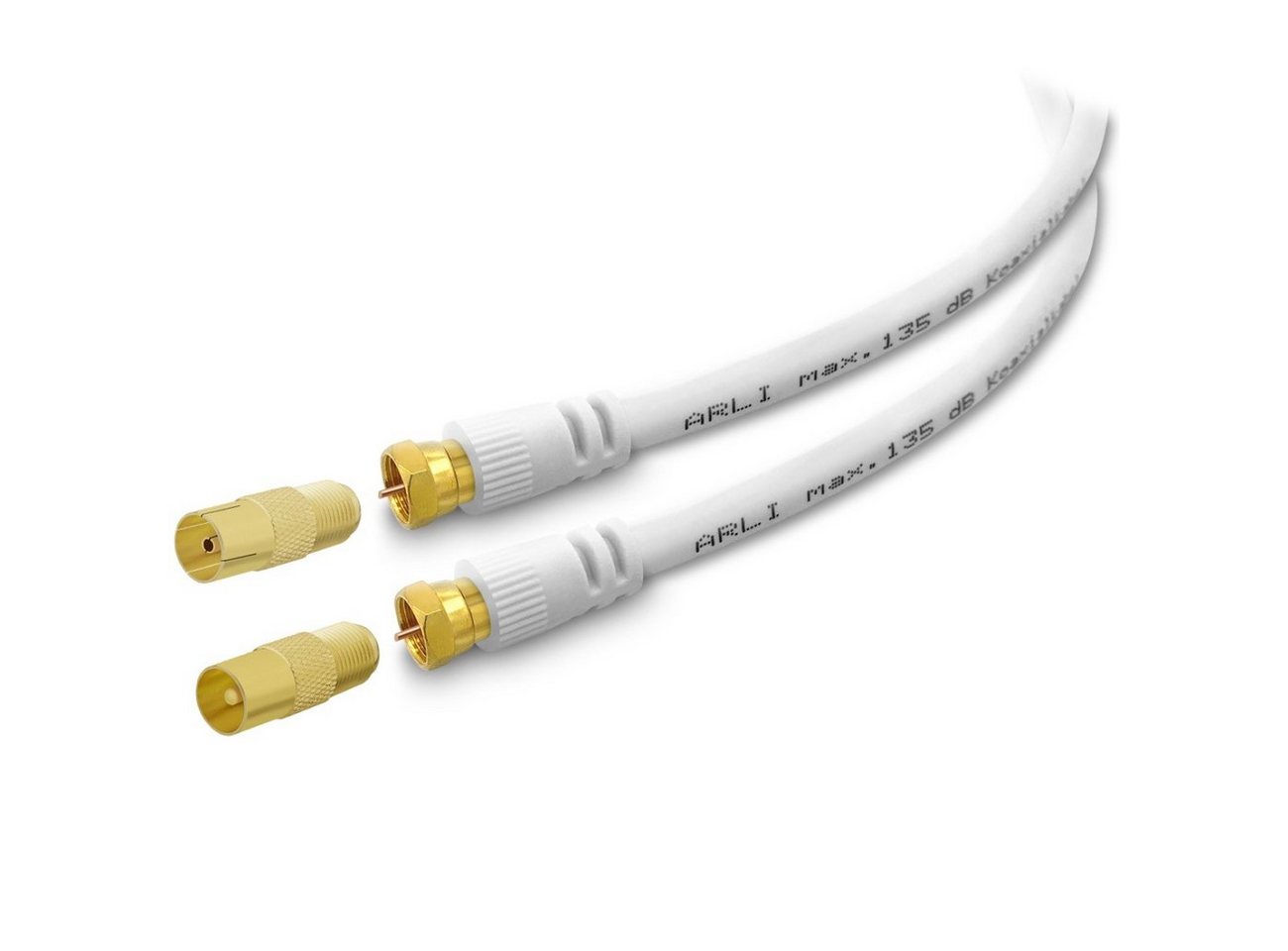 ARLI TV-Kabel, Antennenstecker, Antennenbuchse (1500 cm), 15m TV Anschlusskabel HD vergoldet 135 dB IEC Kabel Digital UHD von ARLI