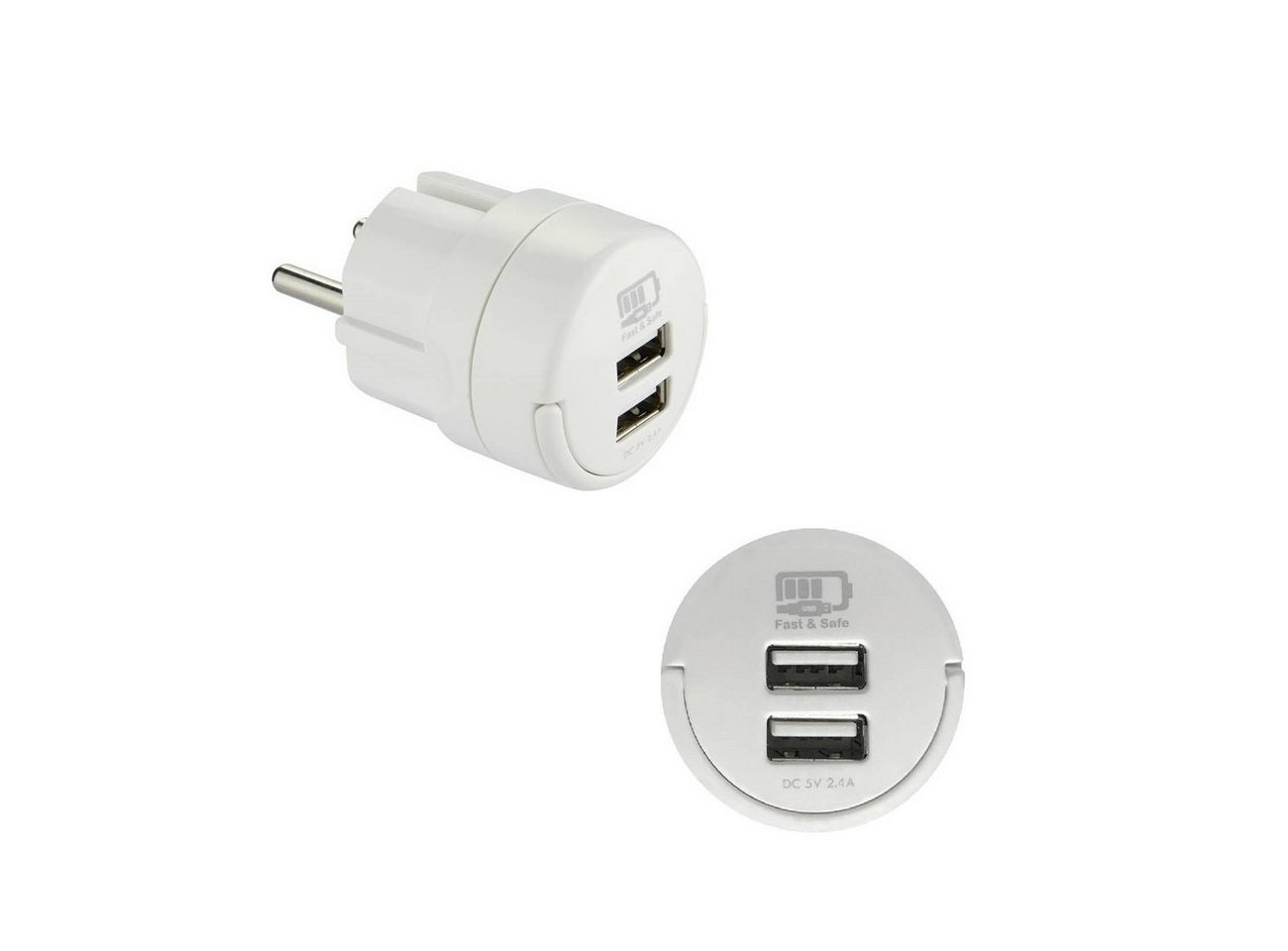 ARLI USB- Ladeadapter USB-Adapter, Stecker mit praktischem Klappgriff, Ideal für unterwegs von ARLI