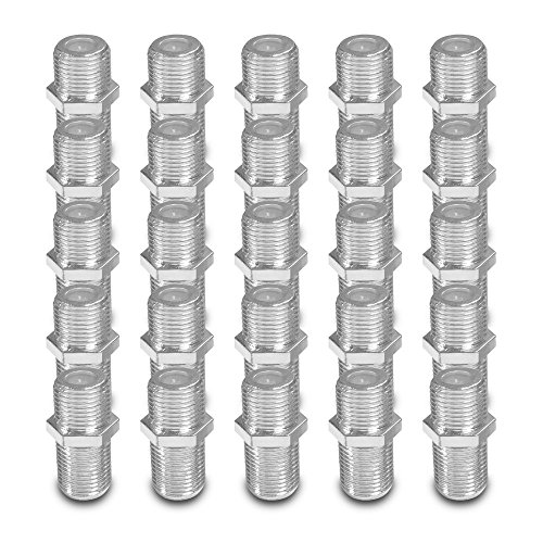 ARLI 25x F-Verbinder – F-Kupplung F-Buchse auf F-Buchse | Koaxial Kabelverbinder zur Verlängerung & Verbindung von SAT Antennenkabeln von ARLI