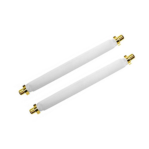 ARLI 2x Fensterdurchführung 20 cm – Selbstklebend mit vergoldeten F-Buchsen für SAT & TV 75 Ohm | Flachkabel für Fenster & Türrahmen Wohnwagen Camping von ARLI