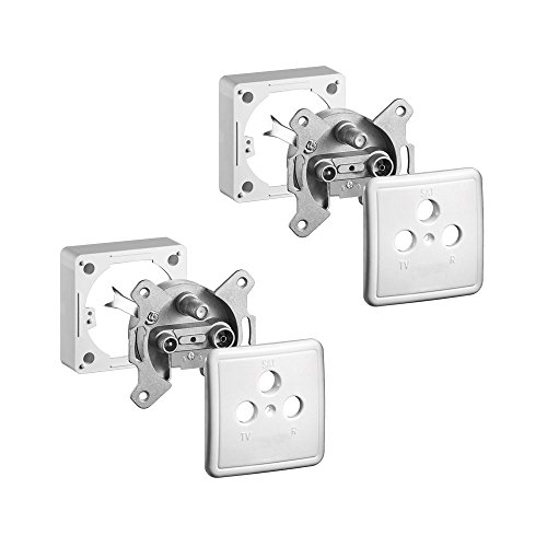 2X ARLI Satdose 3-Fach – Antennendose für Aufputz & Unterputz (Stich- oder Enddose) mit Abdeckung & Rahmen TV Radio SAT DVB-S DVB-T2 Kabel 2X ARLI Satdose 3-Fach – Antennendose für Aufputz & Unterputz (Stich- oder Enddose) mit Abdeckung & Rahmen TV Radio SAT DVB-S DVB-T2 Kabel von ARLI