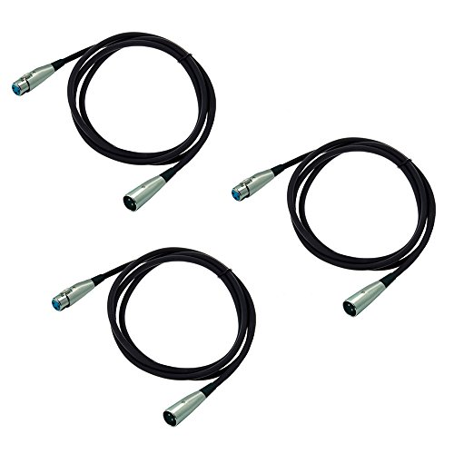 Mikrofonkabel 3 m XLR Kabel 3 x Hochwertige Mikrokabel Klinke symmetrisch Kupplung Stecker Buchse 3-polig 3pol. konfektioniert Sound Mikrofon Anlage Audio ARLI 3 m 3 Stück von ARLI