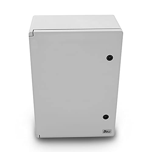 ARLI Schaltschrank IP65 300 x 400 x 165 mm mit verzinkter Montageplatte und Verriegelung Industriegehäuse Tür mit umlaufender Dichtung Leergehäuse ABS Kunststoff leer Schrank 30x40x16,5 cm von ARLI