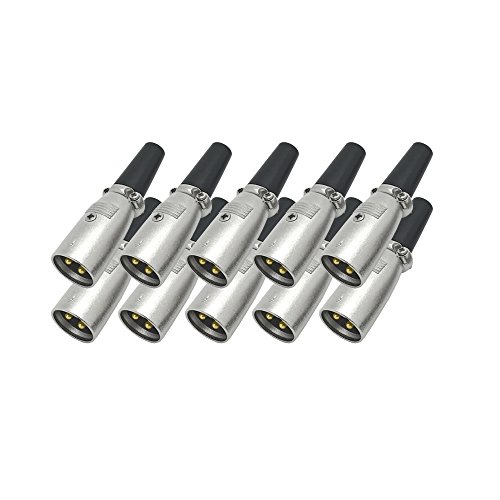 ARLI 10x XLR Stecker 3-polig – male mit Zugentlastung – Mikrofonstecker für Mikrofon Audio Kabel Musik Bühne Studio ARLI 10x XLR Stecker 3-polig – male mit Zugentlastung – Mikrofonstecker für Mikrofon Audio Kabel Musik Bühne Studio von ARLI