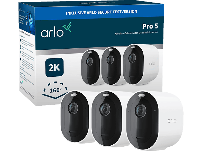 ARLO Pro 5 Spotlight 3er Set, Überwachungskamera von ARLO