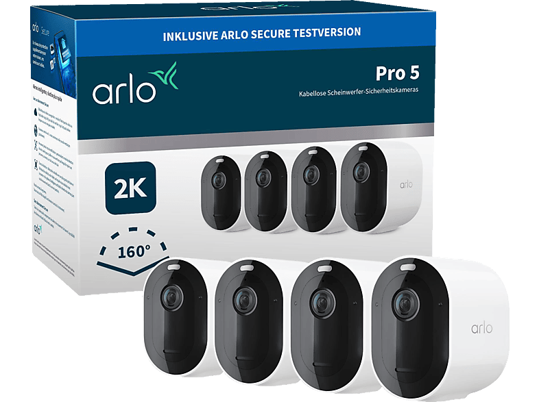 ARLO Pro 5 Spotlight 4er Set, Überwachungskamera von ARLO