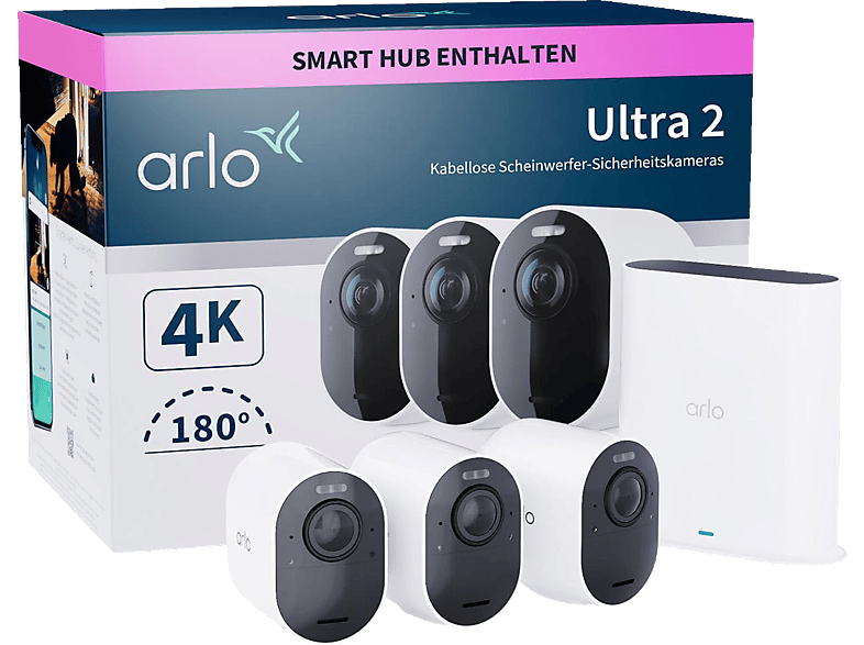 ARLO Ultra2 3er StarterSet, Überwachungskamera von ARLO