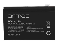 Armac B/12V/7AH, Plombierte Bleisäure (VRLA), 12 V, 1 Stück(e), Schwarz, 7 Ah, RoHS von ARMAC