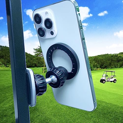 ARMOLABX Magnetische Golfwagen-Handyhalterung für MagSafe [verbessertes Metallgelenk], magnetische Handyhalterung für Golfwagen, passend für EZGO/Clubauto/Yamaha, kompatibel mit iPhone 16/15/14/13/12 von ARMOLABX