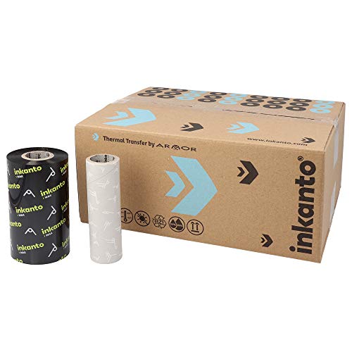 Armor AWR1 Wachs Farbband - 300 m x 104 mm - 10 Thermotransfer Farbbänder für matte Papieretiketten, Alternative zu AWR470, AWR8 von ARMOR