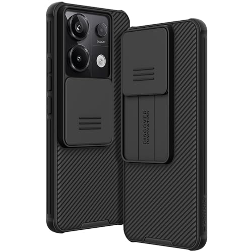 AROYI Handyhülle Kompatibel mit Xiaomi Redmi Note 13 Pro 5G Hülle(Nicht für 4G), Xiaomi Poco X6 5G Hülle Kameraschutz mit Slide Camera Handyhülle für Redmi Note 13 Pro Hülle (6,67 Zoll) - Schwarz von AROYI