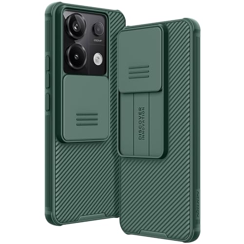 AROYI Handyhülle Kompatibel mit Xiaomi Redmi Note 13 Pro 5G Hülle(Nicht für 4G), Xiaomi Poco X6 5G Hülle Kameraschutz mit Slide Camera Handyhülle für Xiaomi Redmi Note 13 Pro Hülle (6,67 Zoll) - Grün von AROYI