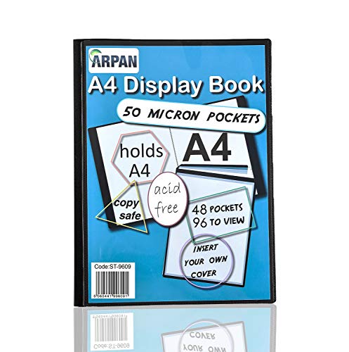 Arpan Präsentationsmappe, 48 Taschen, A4, Schwarz von ARPAN
